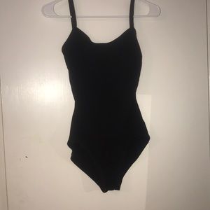 Black leotard with built in bra